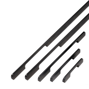 Kenop Lemari Aluminium Alloy, Perlengkapan Furnitur, Gagang Pintu Lemari, Warna Emas Hitam, Kenop Kabinet, Kenop Laci, Kenop Dapur - Product Image 2