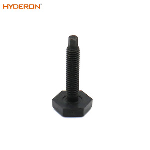 Vis à tête hexagonale noire Hyderon pour pieds de meubles en bois, pieds réglables moulés par injection - Product Image 1