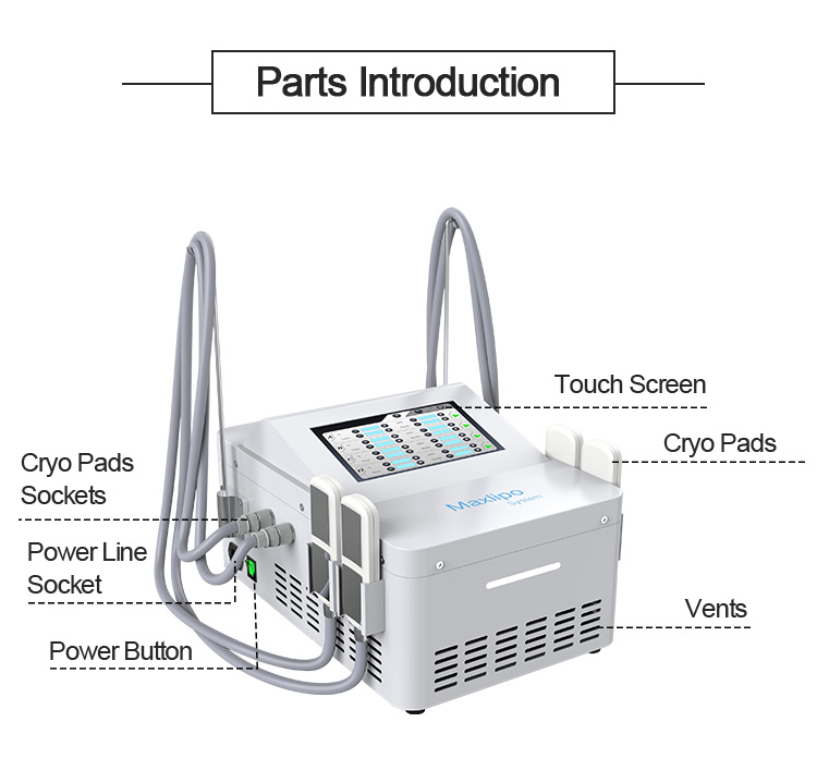 Portable Cryotherapy cooling ems pads, 4 cryolipolysis ems plate freezing slimming machine LF-272