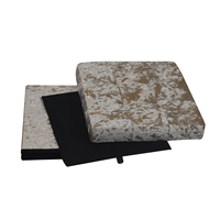 Repose-pieds de rangement carré en tissu, toile pliante, boîte d'organisation pour chaises de siège