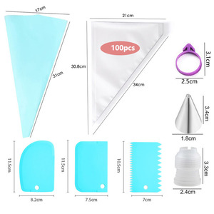 Оптовая продажа, Набор сумок и наконечников, набор для украшения тортов, 124 шт., набор для украшения тортов - Product Image 2