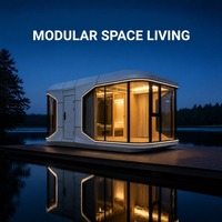 Maison capsule spatiale mobile intelligente détachable moderne, cabine préfabriquée personnalisée résistante à l'humidité