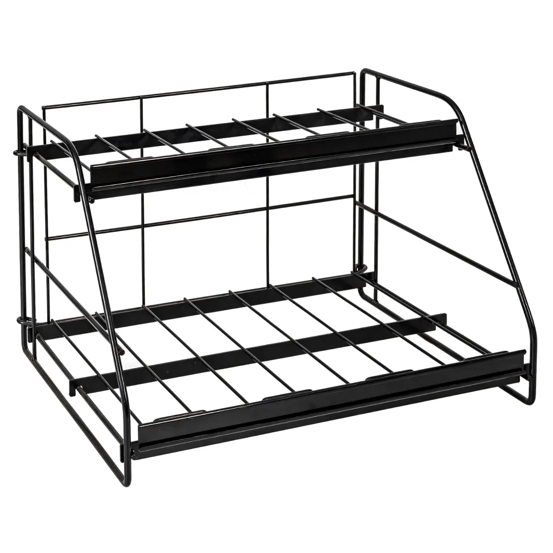 Benutzer definierte Metalldraht Kompakte Küchen utensilien halter Rostfreies Geschirr Organizer Black Mug Plate Rack