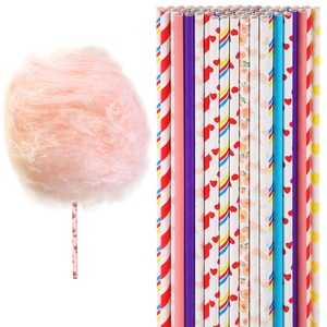 Meilleur prix 50 pièces bâtonnets de papier de barbe à papa colorés pour la fête de mariage d'anniversaire et les vacances - Product Image 1
