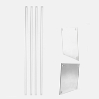 Support de fleurs de table carré personnalisé en acrylique transparent pour mariage, avec votre logo et taille sur mesure YAGELI