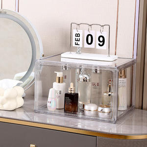 Caja de zapatos transparente con apertura lateral y tapa, estante de almacenamiento a prueba de polvo para zapatillas deportivas, organizador apilable, forma rectangular - Product Image 2