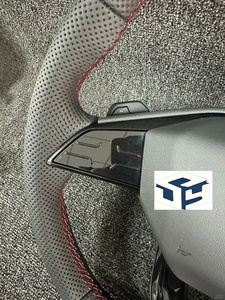 Con paleta de carbono Alcantara, volante LED de carbono para <span class=keywords><strong>Audi</strong></span> A3 A4 A5 B9 A6 C7 S3 S4 B9 B9.5 RS3 RS6 RS7 C7 C8 Q3 Q5 Q8 TT - Product Image 2