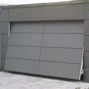 Puertas de Garaje Seccionales Automatizadas de Estilo Moderno, Puertas Elevadoras de Garaje, Puertas de Garaje de Panel de Aluminio Abatibles - Product Image 1