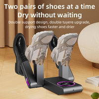 Sèche-chaussures électrique domestique désodorisant avec dispositif chauffant, chauffe-pieds, sèche-chaussures télescopique pour bottes et chaussures