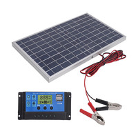 Kit de Panel Solar de 10W 12V al por Mayor con Controlador y Cables Personalizados para Proyectos de Sistemas de Seguridad, Solución OEM para Ingeniería