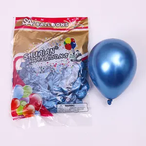 100pcs के लिए 5 इंच धातु लेटेक्स गुब्बारे शादी की जन्मदिन की पार्टी सजावट क्रोम गुब्बारा