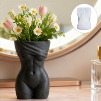 Moule en silicone moderne pour pot de fleurs, tasse de rangement en résine époxy DIY, moule en plâtre parfumé au ciment pour femmes, ornements de décoration