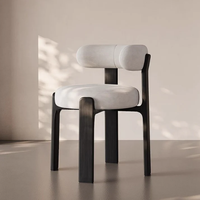 Chaise de salle à manger moderne en tissu, style sac souple, luxe léger, design haut de gamme, dossier simple, décontractée pour appartement et maison
