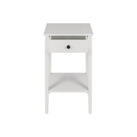 Table d'appoint moderne et minimaliste de style crème, meuble d'appoint de canapé sur roulettes, petite table basse à plateau en marbre, table de chevet simple en bois massif