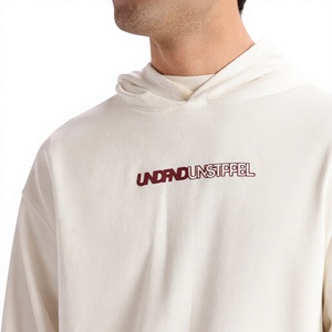 Sudadera con Capucha Extra Grande para Hombre, Blanca, de Algodón, con Estampado en la Espalda, Informal, para Otoño - Product Image 4