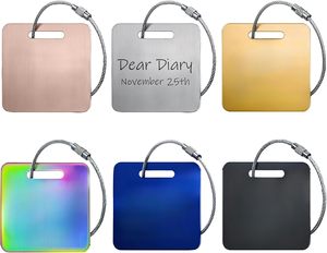Etiquetas de Equipaje de Metal Personalizadas al por Mayor para Bolsos y Maletas, Etiquetas de Equipaje para Viajes y Negocios con Logotipo Personalizable - Product Image 2