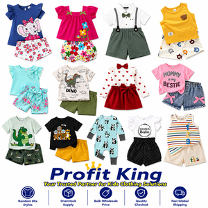 Vêtements d'été pour enfants, assortiment aléatoire, ensembles pour bébés garçons et filles, vente en gros, stock disponible, prêt à être expédié - Product Image 1