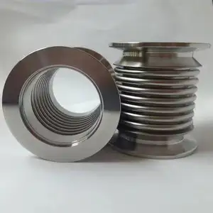 Chinese Suppliers Stainless Steel 304 Sanitary Vacuum Pipe Fittings Vacuum Flange Corrugated Pipe