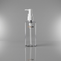 Bouteille pompe carrée en plastique PETG 200ml 300ml, flacon de shampoing scellé avec bouchon à vis et pulvérisateur, MOQ 50 pièces en stock