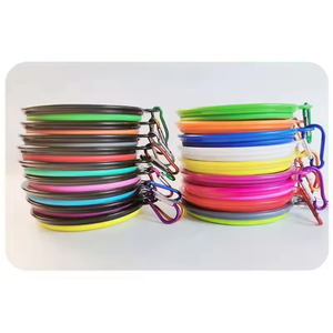 Botella de Agua Plegable, Contenedor Portátil de Comida para Perros, Comedero para Cachorros, Accesorios para Perros para Viajes al Aire Libre y Campamento, Tazón para Mascotas de Silicona/TPE - Product Image 4