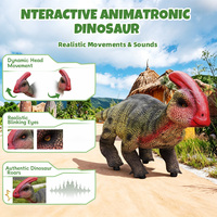 Parasaurolophus Animatronik Realistis dengan Remote Control, Versi Terbaru yang Dapat Berjalan dan Melompat, Ukuran Dapat Disesuaikan, untuk Taman Petualangan