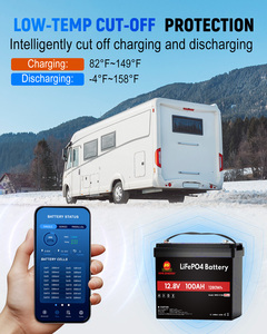 12V 100ah Low-Temp Bescherming Lifepo4 Batterij Diepe Cyclus Lithiumbatterij Voor Trollen Motoren Jacht Marine Boot Rv Home Energie - Product Image 4