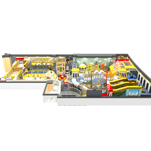 Équipement de jeu intérieur souple, Piscine à balles pour bébés avec toboggan, Aire de jeux intérieure pour enfants avec toboggan, thème cyclisme et course sur route, à vendre - Product Image 1