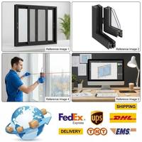 Ventanas Corredizas de Vidrio de Aleación de Aluminio Antirrobo de Seguridad a Buen Precio de Fábrica, Malla Antimosquitos de Acero Inoxidable, Exterior Moderno