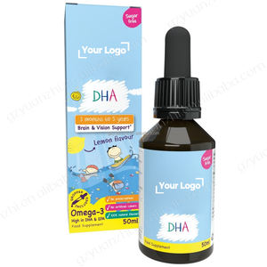 Vitamine Omega 3 DHA gouttes pour un cerveau sain Vitamine Énergie pour le cœur Gouttes liquides Suppléments Logo personnalisé d'usine - Product Image 1
