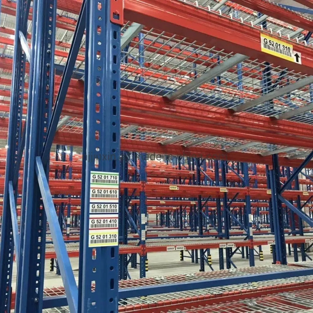 Scaffalature per magazzini selettivi sistemi di stoccaggio per scaffalature per Pallet in filo metallico per impieghi gravosi con Decking in filo metallico