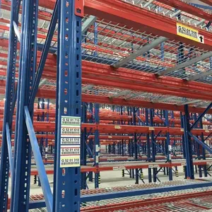 Armazém seletivo Shelving Heavy Duty Wire Deck Pallet Racking Armazenamento Sistemas Com Wire Decking