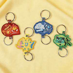 Porte-clés en alliage de zinc 3D personnalisé brodé, écologique, de haute qualité, nouveau produit, avec logo chat, chien, fruit, cochon, cadeau promotionnel en gros - Product Image 4