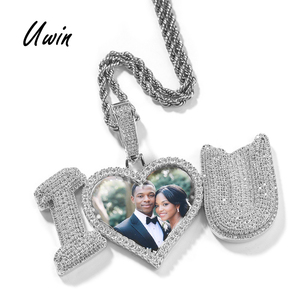 2025 UWIN <span class=keywords><strong>speciale</strong></span> a forma di cuore <span class=keywords><strong>ti</strong></span> <span class=keywords><strong>amo</strong></span> memoria regalo ciondolo collana per la giornata della mamma gioielli personalizzati di San Valentino - Product Image 1