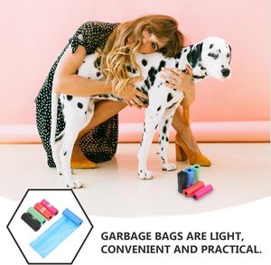 Sacs à déjections pour animaux de compagnie jetables, sacs de ramassage de crottes de chien portables, imprimés avec des empreintes de pattes, fournitures de nettoyage pour animaux de compagnie - Product Image 3