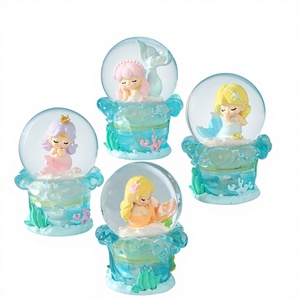 Nuova Sfera di Cristallo Luminosa a Tema Principessa Sirena, Ornamento Decorativo in Vetro Oceanico, Giocattolo per Studenti e Bambini, Regalo per Matrimoni - Product Image 1