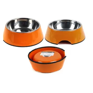 SD Нескользящая круглая однотонная чаша из нержавеющей стали для домашних животных, меламиновая чаша, миска для домашних животных