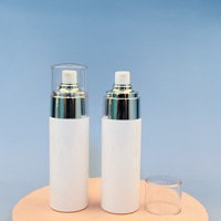 Flacon pulvérisateur en PET de 120 ml en forme de cylindre, surface givrée, impression sérigraphique, pour lotion, toner, sérum de soin du visage