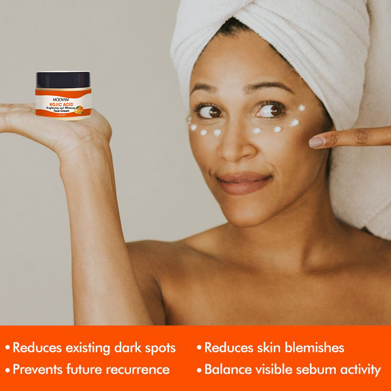 Crème Visage éclaircissante à L'acide Kojique & Curcuma 50ml - Anti-taches, France