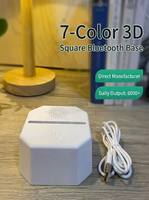 Base de Luz Nocturna LED 3D con Altavoz, 7 Colores Cambiables, Control Remoto, Diseño Moderno de Plástico para Exhibición en Acrílico, Uso en Interiores