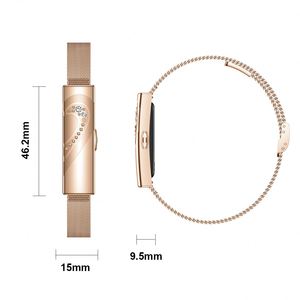 Bracelet intelligent DS520 sans écran pour les amoureux, moniteur de fréquence cardiaque et d'oxygène sanguin 24h/24, podomètre, 45 jours d'autonomie, tracker de fitness, cadeau Android - Product Image 2