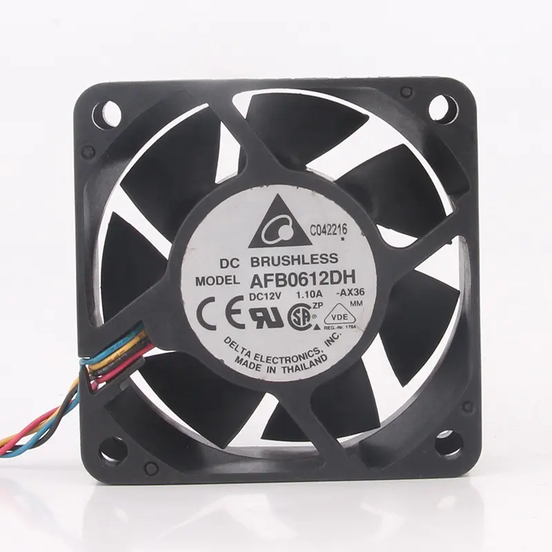 Original Delta 24V 48V DC12V 1.1A EC AC 60X60X25MM 6025 6CM 4-wire PWM violent chassis double ball bearing AFB0612DH cooling fan