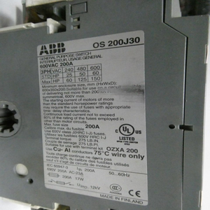 สวิตช์ปลดการเชื่อมต่อ200J30ของ OS 3P 600VAC 200A ของแท้ - Product Image 1