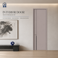 Porte en bois de fabrication industrielle, porte intérieure moderne, porte de chambre, design épuré et élégant, toucher lisse, taille personnalisée, achat en gros, développement