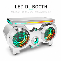 Support de cabine de DJ professionnel à LED : Façade LED entièrement personnalisable, couleurs de votre marque, votre scène signature