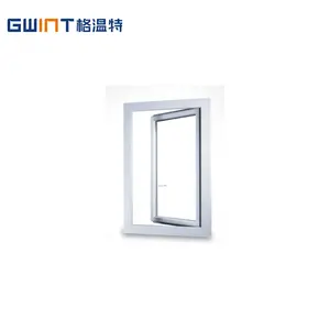 Ventanas abatibles GWINT Hardware Ventanas abatibles de aluminio de bajo consumo de vidrio templado de doble acristalamiento