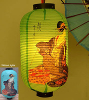 Lanternes en papier japonaises suspendues faites à la main, personnalisées, décoration de restaurant Yakitori Sushi, lampe de plafond pliable en papier de riz japonais