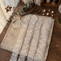 Bordure en dentelle plissée blanche de 3 cm, garniture en tissu faite à la main pour ourlets de jupes, usine de dentelle