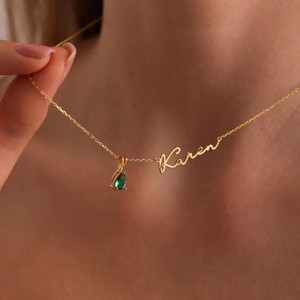 TD Gran Oferta Collar <span class=keywords><strong>de</strong></span> Acero Inoxidable <span class=keywords><strong>de</strong></span> Moda con Colgante <span class=keywords><strong>de</strong></span> Corazón <span class=keywords><strong>de</strong></span> Diciembre <span class=keywords><strong>y</strong></span> Piedra <span class=keywords><strong>de</strong></span> Nacimiento, con Nombre Personalizado <span class=keywords><strong>y</strong></span> Letra, Regalo Festivo - Product Image 2