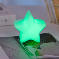 Fabrication 7 couleurs RVB jouet lumière batterie à l'intérieur 3d lune sans fil mobile enfants articles lumineux veilleuse avec étoile ombre