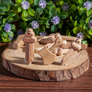 Cuchillo, espada y hacha de madera de durazno Linglong Pavilion de 3 cm, artículos de artesanía para decoración del hogar - Product Image 3